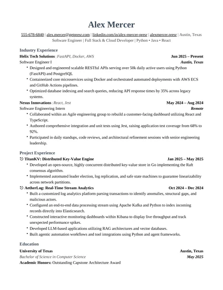 The Executive template, exported