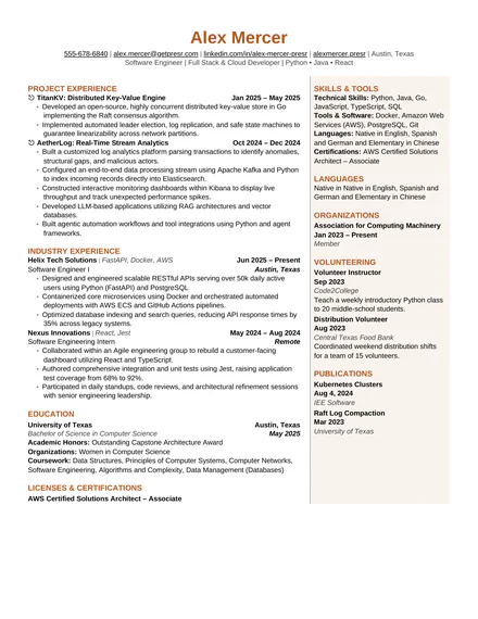 The Studio template, exported